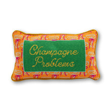 Load image into Gallery viewer, Furbish Studio - Champagne Problems Needlepoint Pillow
