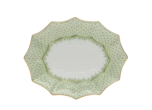 Load image into Gallery viewer, Mottahedeh China Apple Green Lace Fluted Tray
