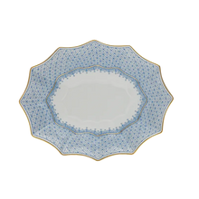 Load image into Gallery viewer, Mottahedeh China Cornflower Lace Fluted Tray
