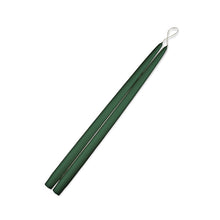 Load image into Gallery viewer, Hunter Green Dripless Taper Candles - Set of 12
