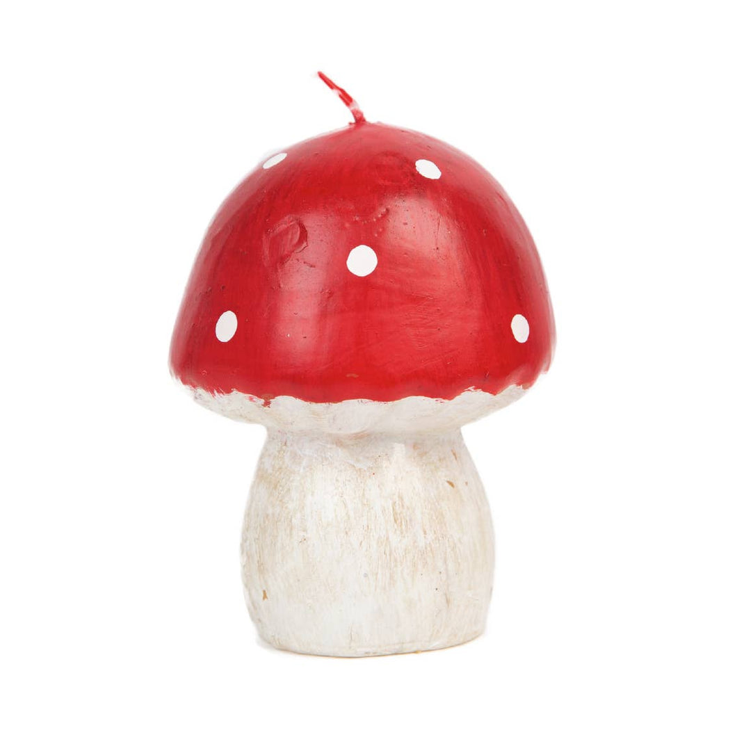 Large Red Toadstool Mushroom Candle