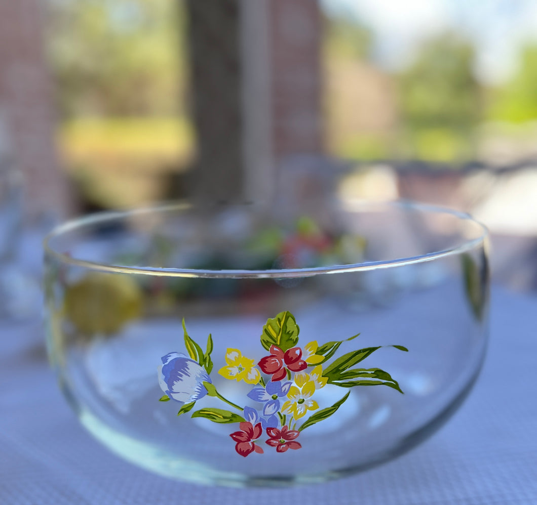 Vintage Glass Bowl by D. Porthault