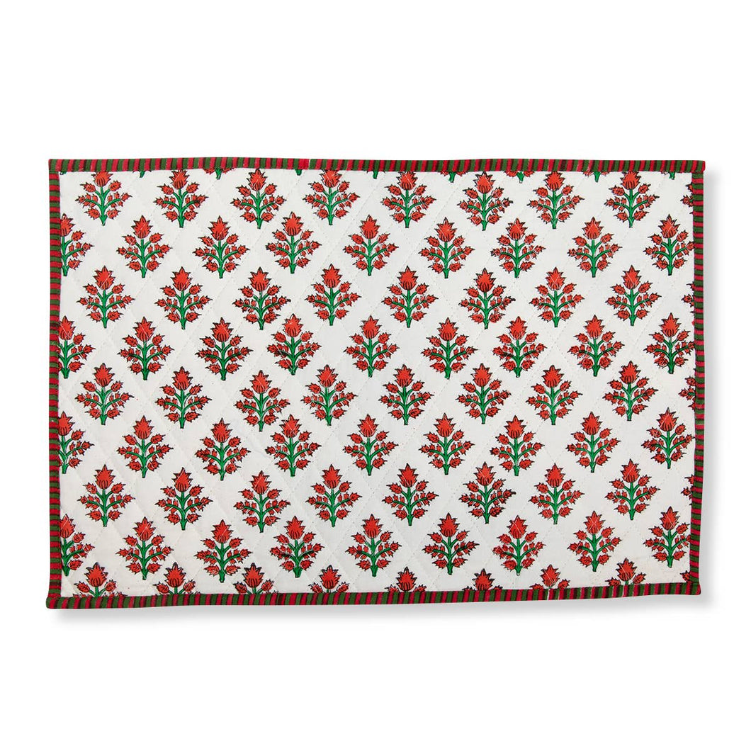Peppermint Quilted Placemat by Furbish Studio - Set of 4