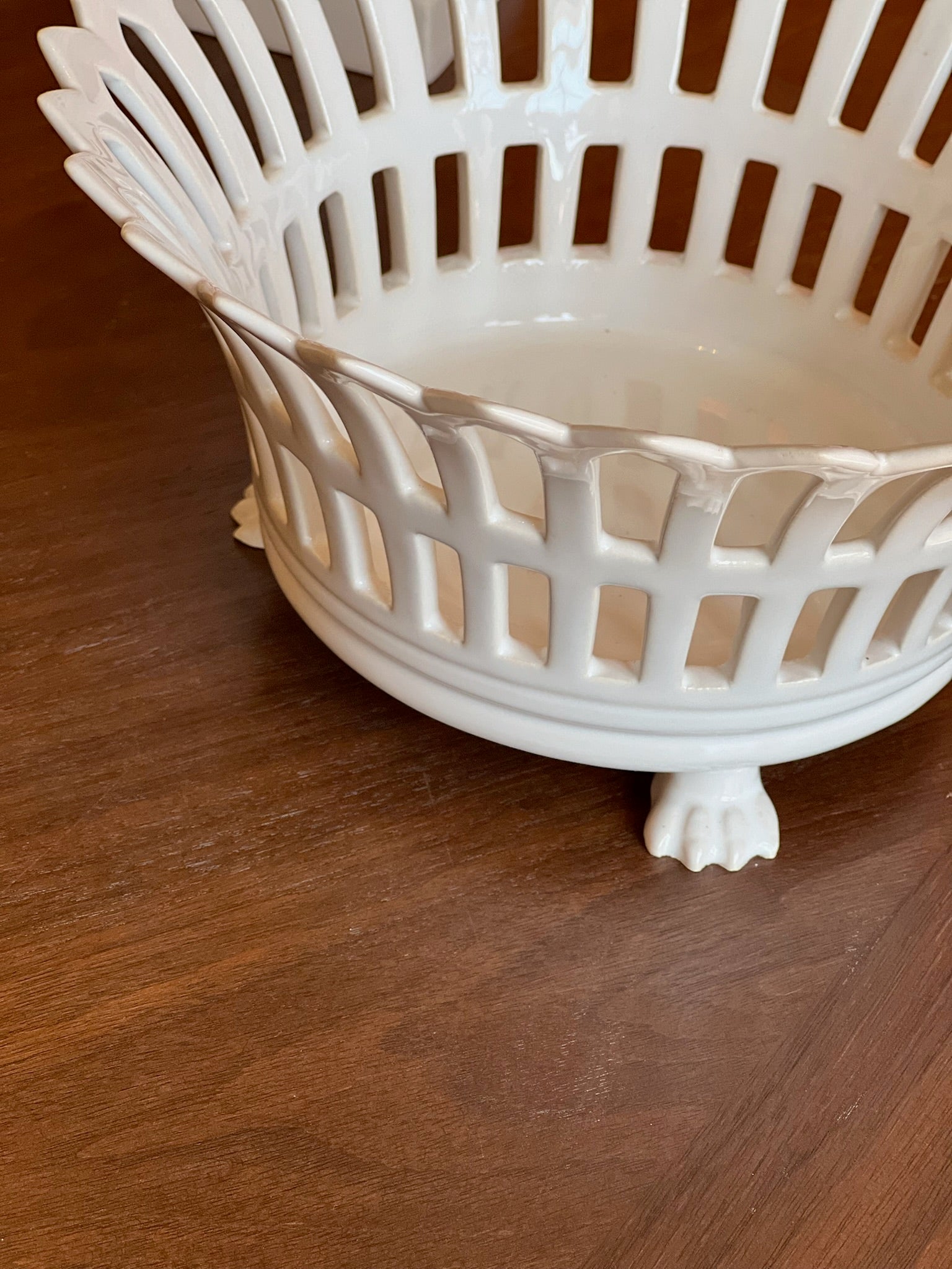 【アンティーク】Bourg-Joly Malicorne フルーツバスケット Bourg-Joly low footed Ceramic Fruit Basket – Bourg-Joly