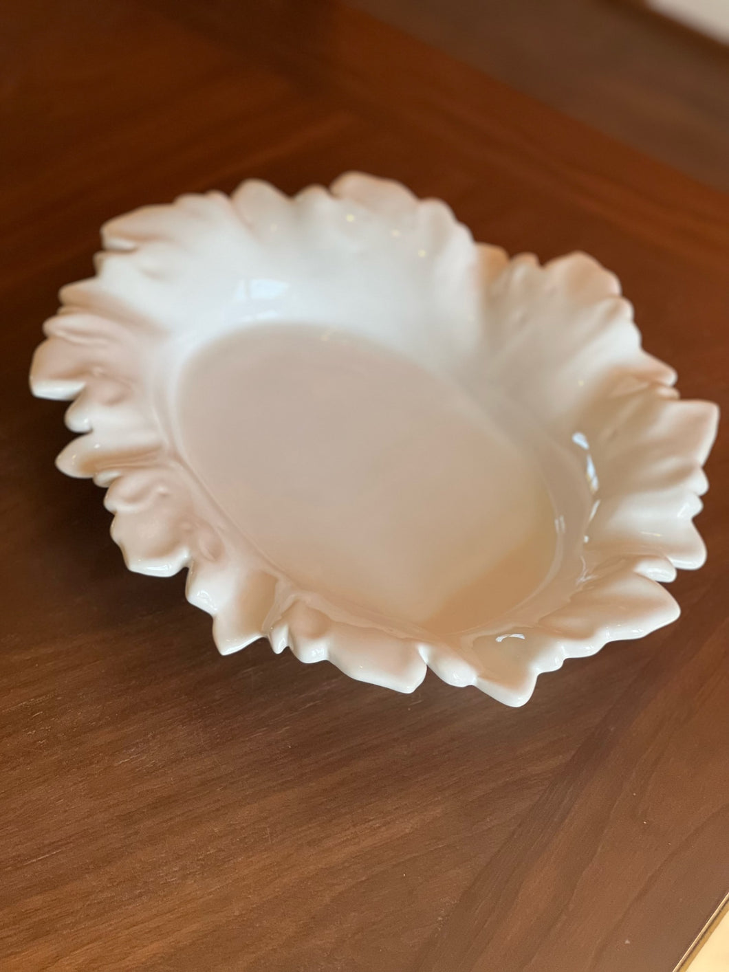Acanthe Oval Serving Dish by Bourg Joly Malicorne