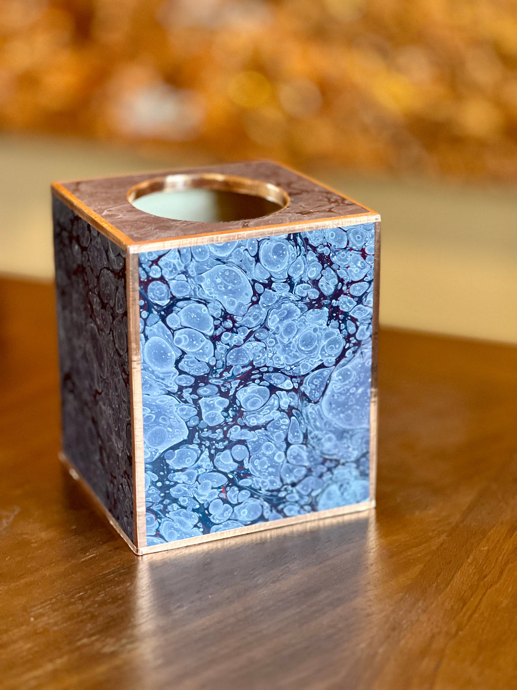 Blue Marble Tissue Box Cover by Shandell's