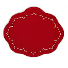 Load image into Gallery viewer, Oval Scalloped Placemats with Coating set of 2
