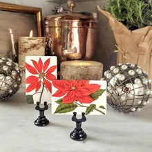 Load image into Gallery viewer, Poinsettia Place Card set of 16 by The Punctilious Mr.P
