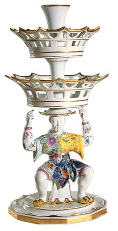 Tobacco Leaf Man Epergne by Mottahedeh