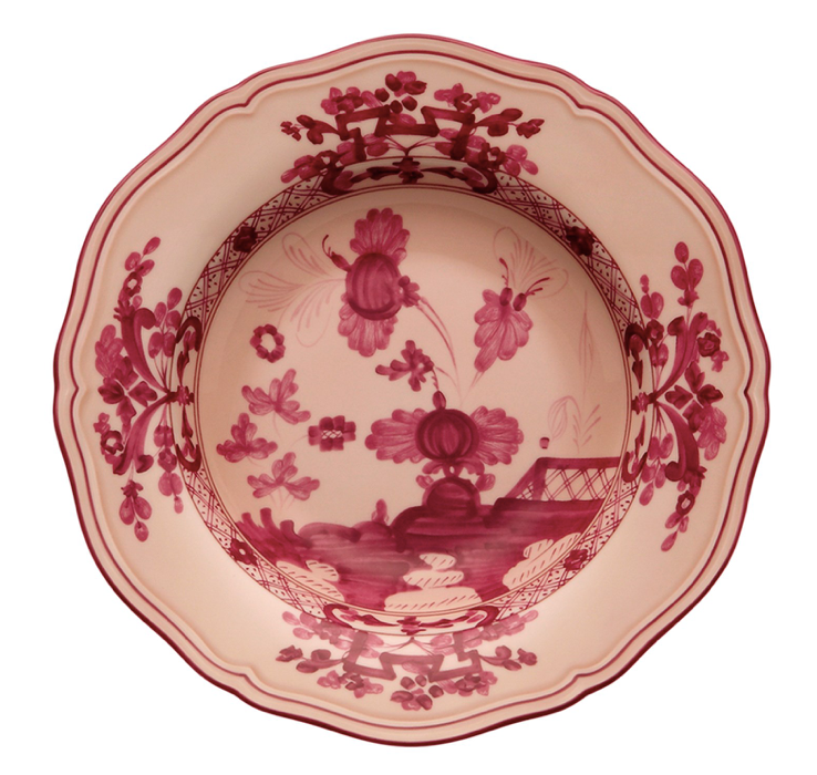Ginori 1735 Oriente Italiano Vermiglio Rimmed Soup Plate – TRUNK