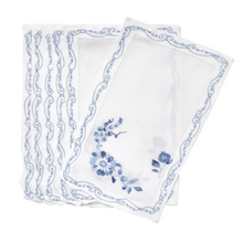 Load image into Gallery viewer, D. Porthault Mers de Chine Blue and White Cocktail Napkins - Set of 6
