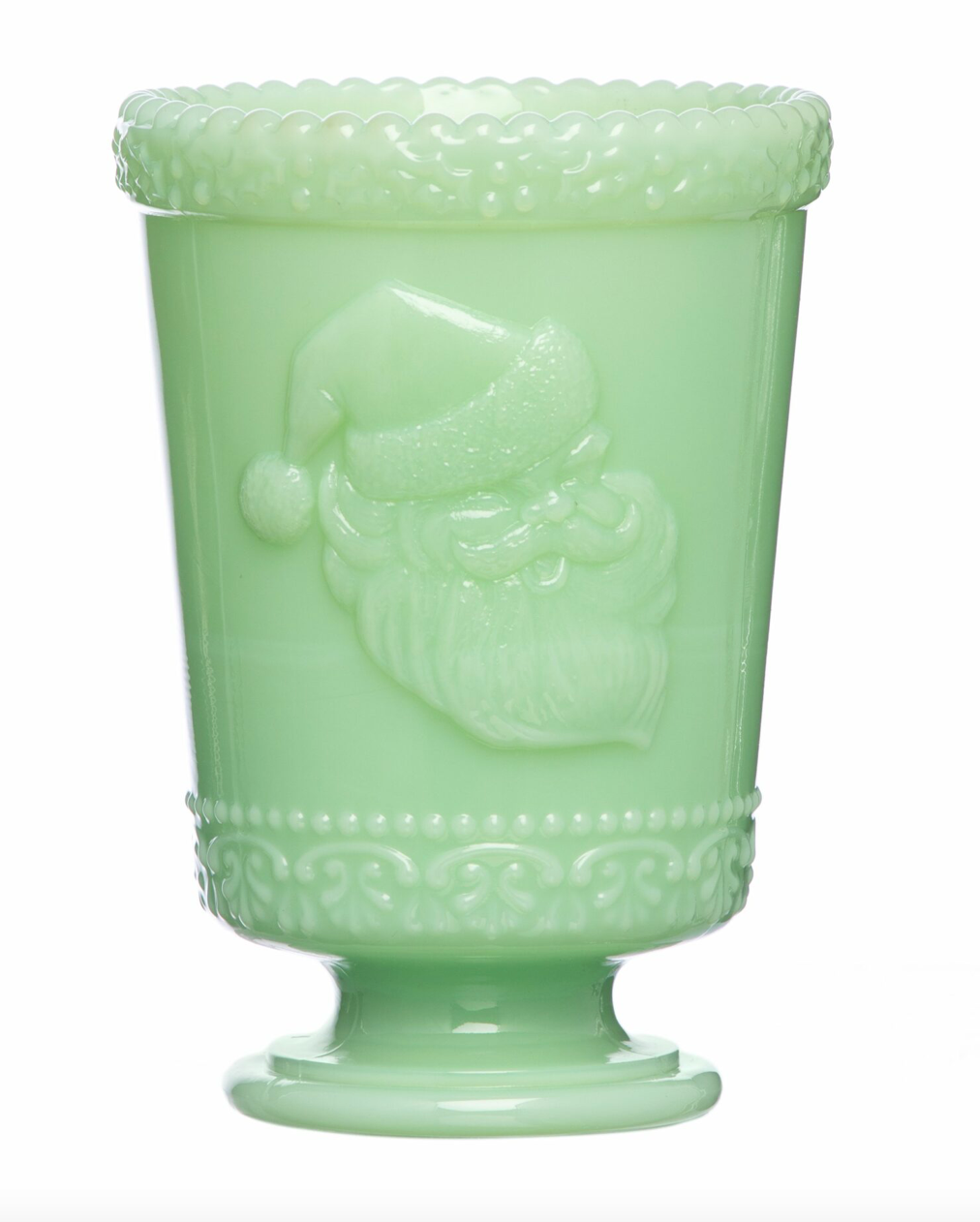 Mosser Glass Jadeite Santa Cup