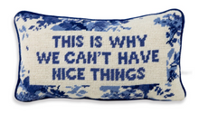 Load image into Gallery viewer, Nice Things Needlepoint Pillow by Furbish Studio
