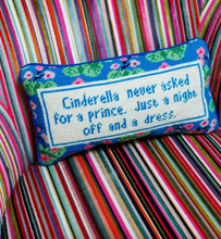Load image into Gallery viewer, Cinderella Needlepoint Pillow by Furbish Studio
