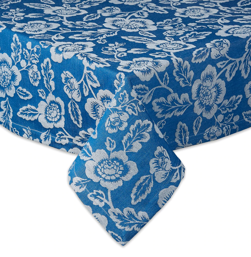 Blue Garden Jacquard Tablecloth