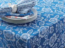 Load image into Gallery viewer, Blue Garden Jacquard Tablecloth

