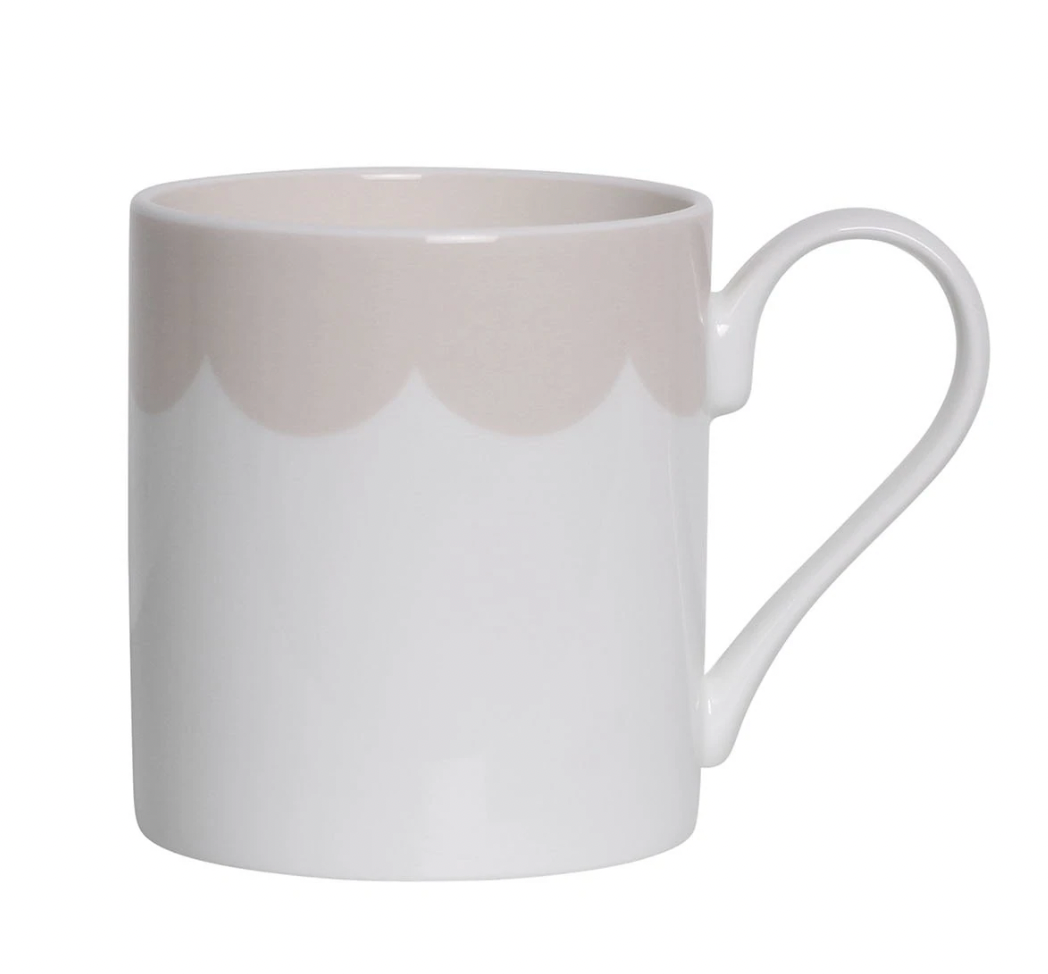 Cappuccino Scallop Fine China Mug by Addison Ross