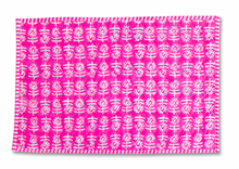 Load image into Gallery viewer, Pink Flower Quilted Placemat by Furbish Studio - Set of 4
