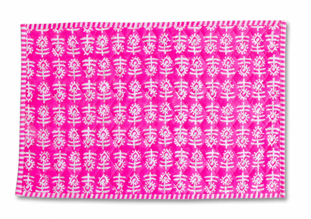 Pink Flower Quilted Placemat by Furbish Studio - Set of 4