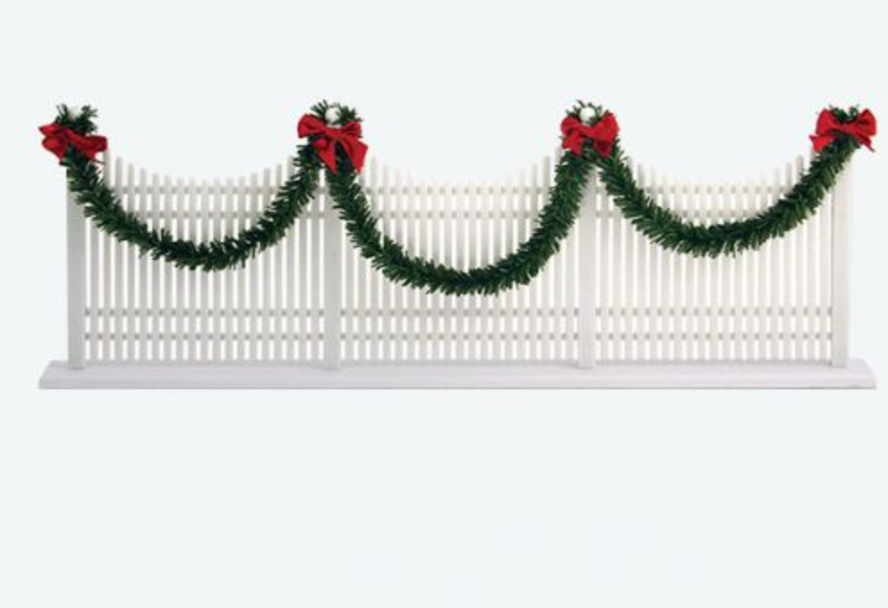 Byers' Choice White Picket Fence Display