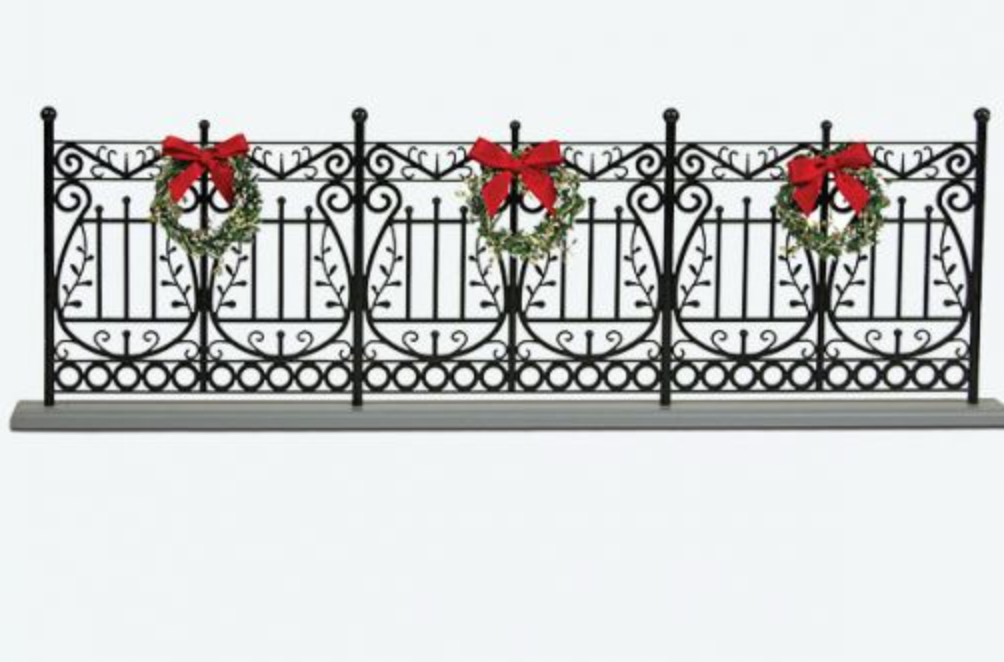 Byers' Choice Wrought Iron Fence Display
