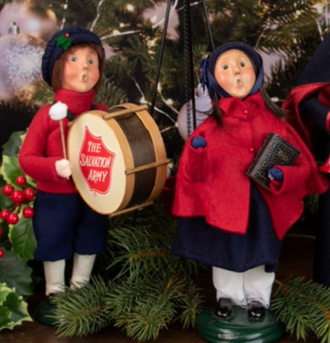 Byers' Choice Salvation Army Boy and Girl with Kettle