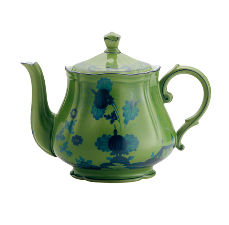 Ginori 1735 Oriente Italiano Malachite Tea Pot