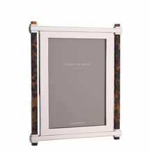 Load image into Gallery viewer, Faux Tortoise Shell &amp; Silver Pillar Photo Frame by Addison Ross
