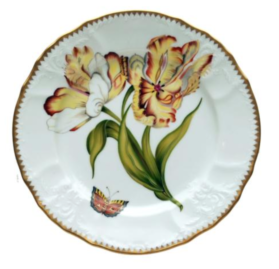Pannonion Garden Double Tulip Salad Plate by Anna Weatherley