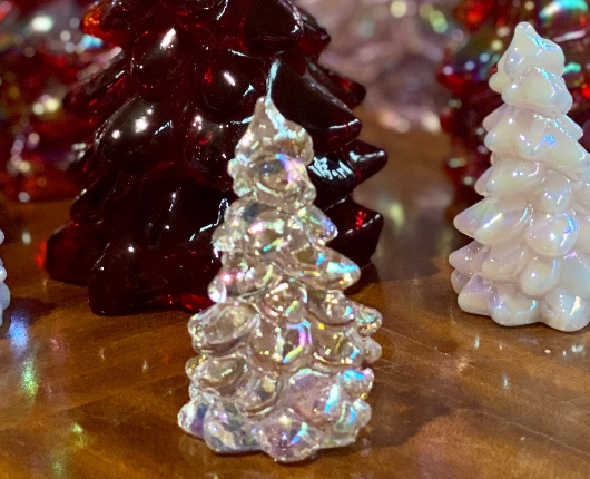 Crystal Carnival Glass Christmas Tree
