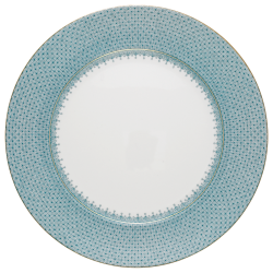 Turquoise Lace Charger Plate By Mottahedeh