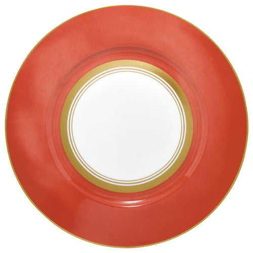 Cristobal Coral Wide Band Dinner Plate By Raynaud