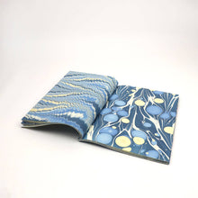 Load image into Gallery viewer, Indigo Hand Marbled Gift Wrapping Paper Booklet
