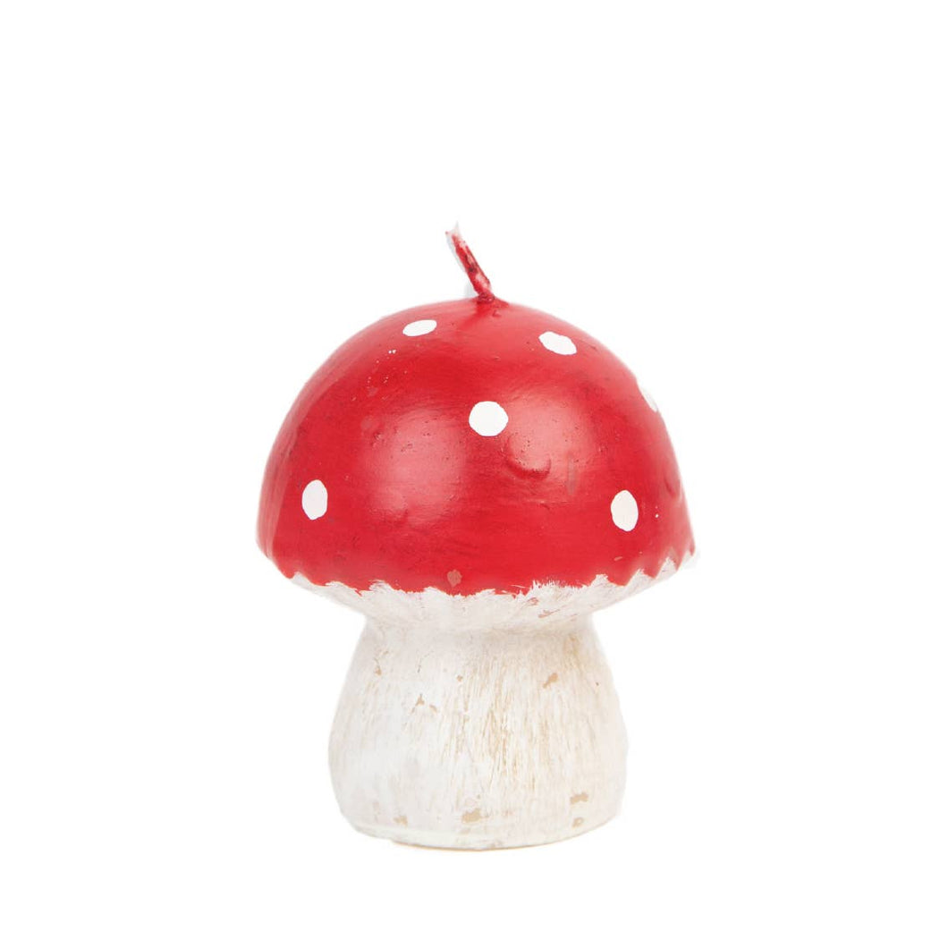 Small Red Toadstool Mushroom Candle