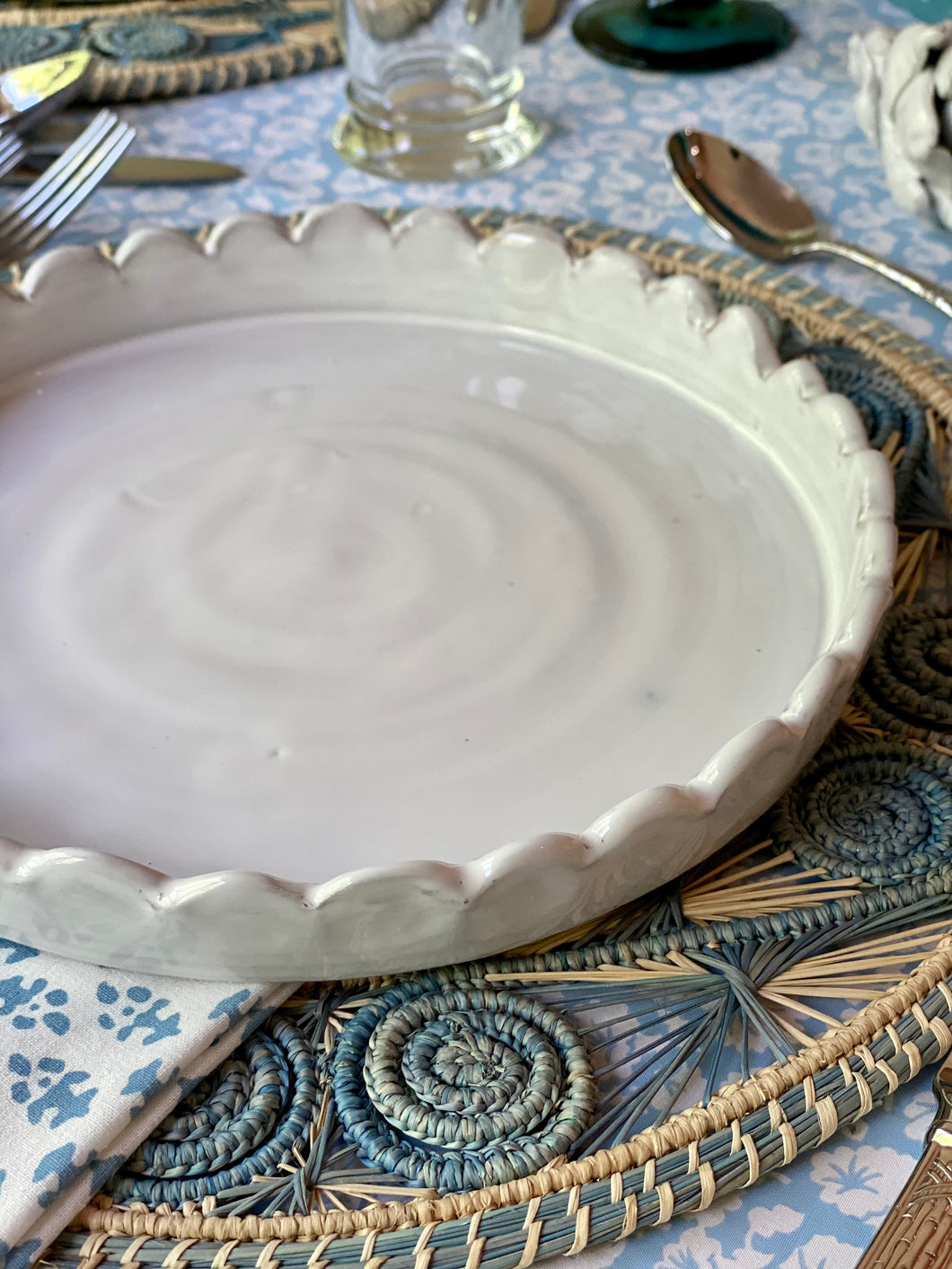 Cynara Scalloped Dinner Plate By Ceramore for ShopKSW