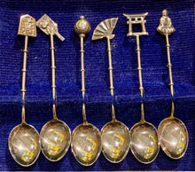 Load image into Gallery viewer, Curated Vintage Silver Charm Spoons with Asian Motifs
