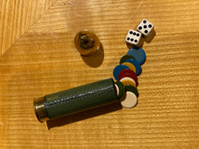 Load image into Gallery viewer, Curated Vintage Gucci Pocket Size Game Set Shaped like a Bullet
